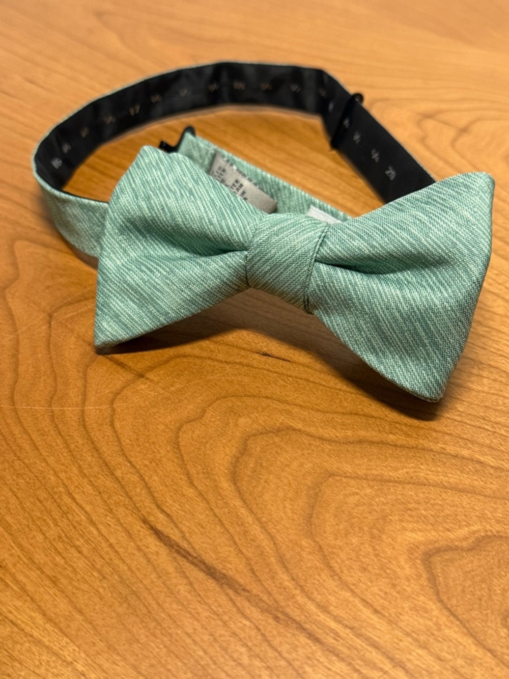 Light mint Sage green adjustable bowtie from Goodfellow polyester